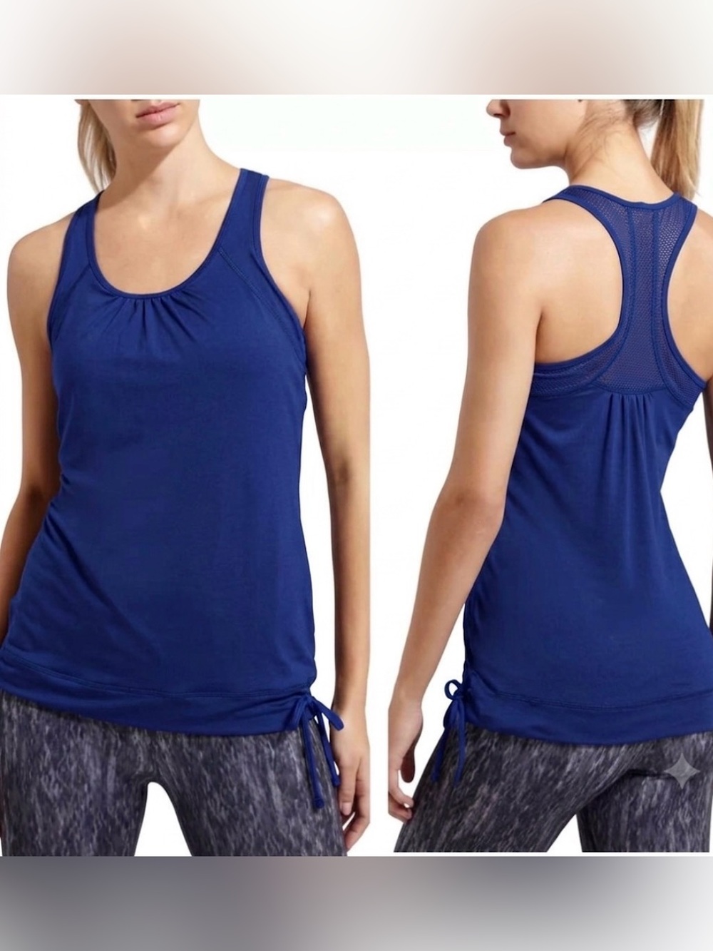 Blue Racerback Swim Athletic Tank Top SZ XS